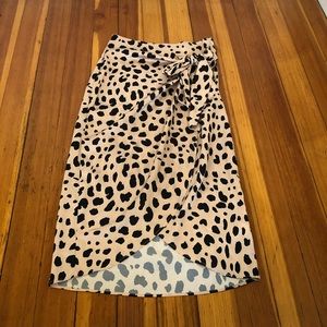 Cheetah Print Midi Skirt